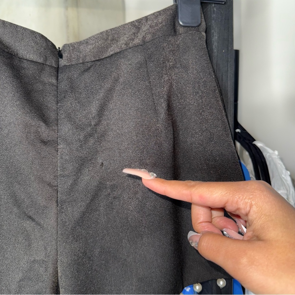 NBD Black Scalloped Pearl Trim High Waist Mini Shorts - Picture 14 of 14